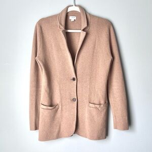 J.Crew Re-Imagined Knit Blazer Cardigan | Camel | Size Small